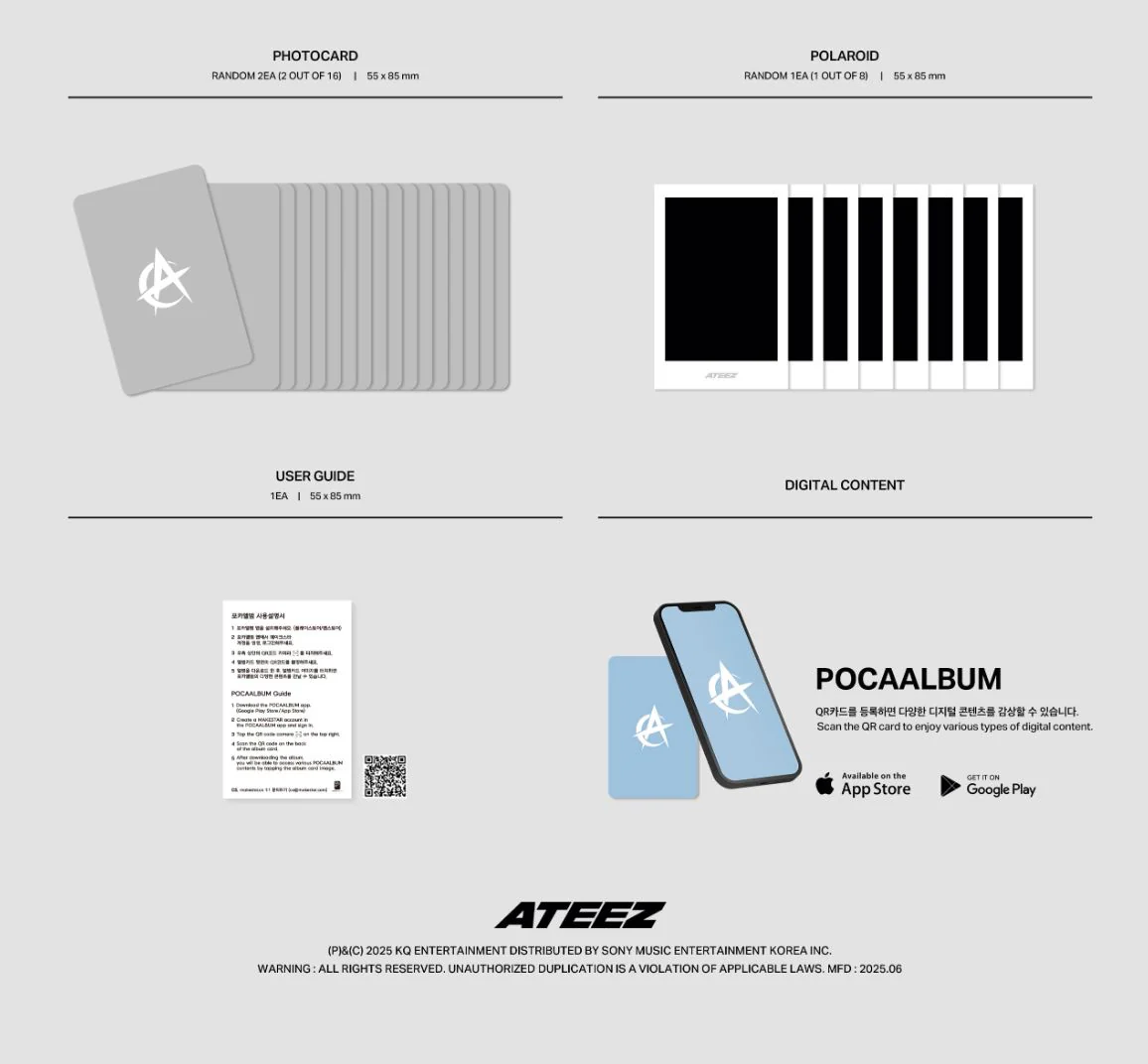 ATEEZ - GOLDEN HOUR : PART.3 (POCA ALBUM VER.) + Makestar Photocard - Image 6