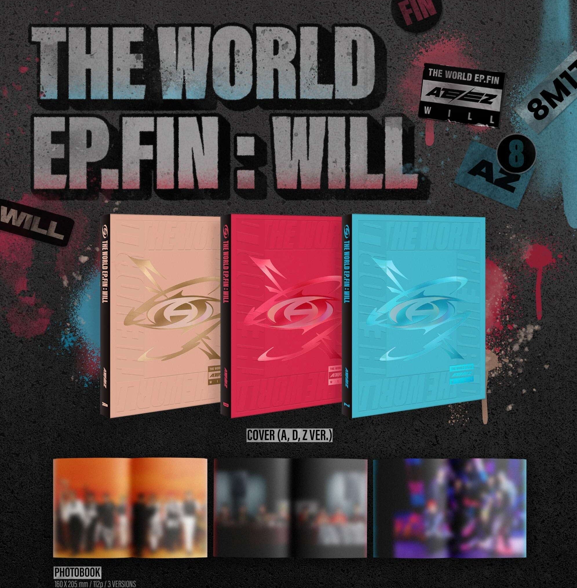 ATEEZ - THE WORLD EP.FIN : WILL (2ND FULL ALBUM) + Makestar Fansign Photocard - Image 6