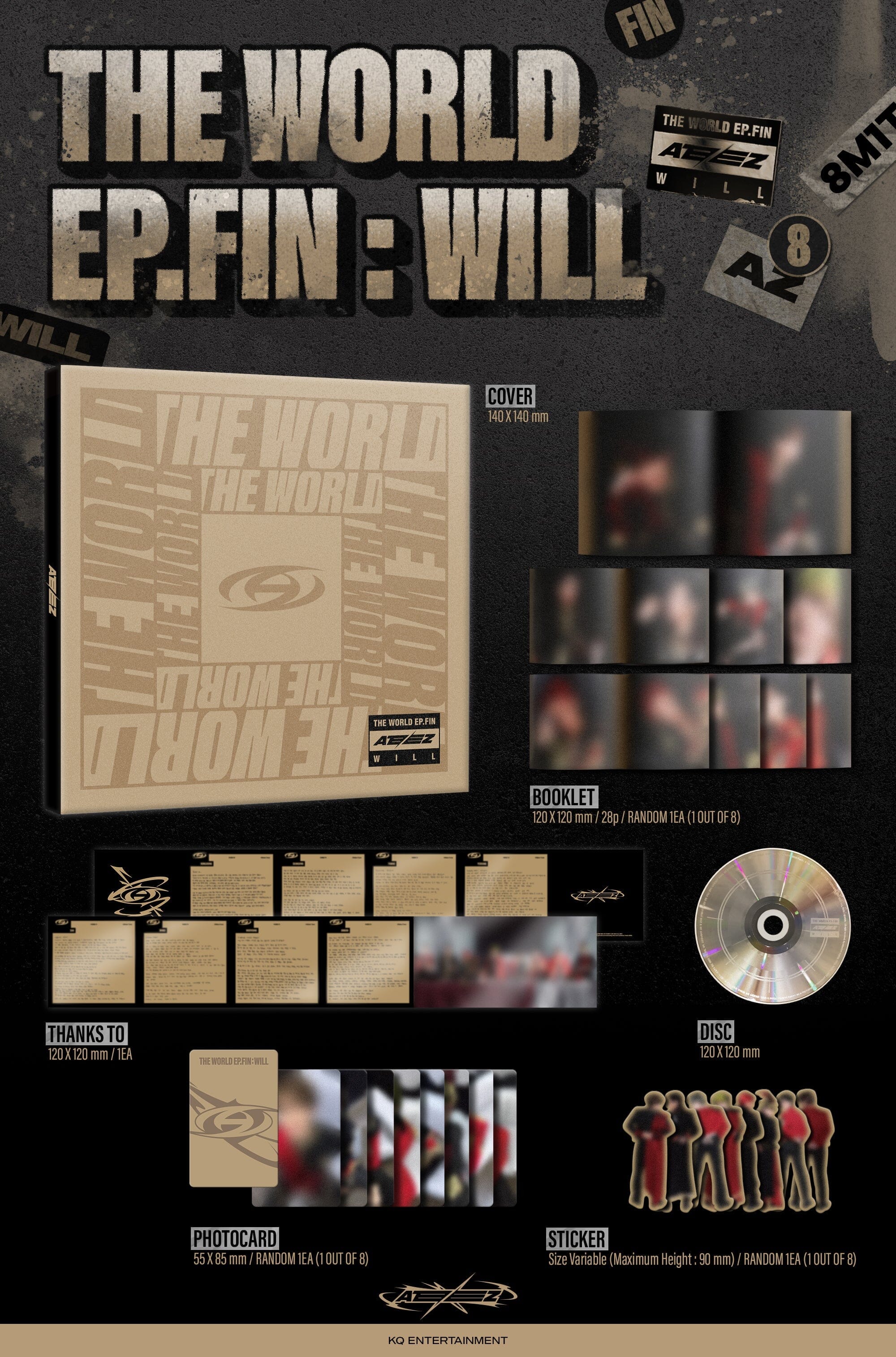 ATEEZ - THE WORLD EP.FIN : WILL (DIGIPAK VER.) + MOKKET BENEFIT - Image 3