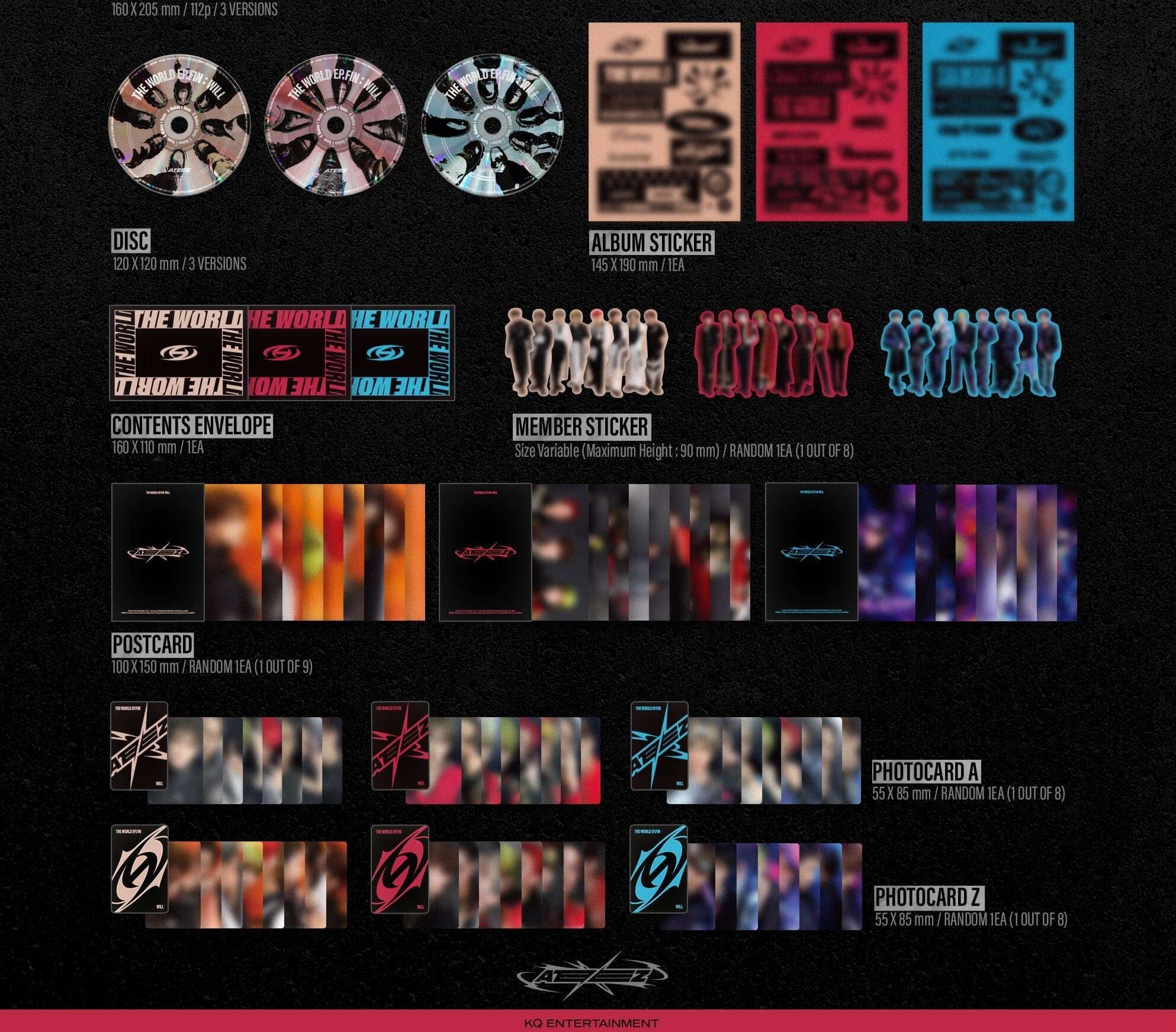 ATEEZ - THE WORLD EP.FIN : WILL (2ND FULL ALBUM) + Soundwave Photocard - Image 7