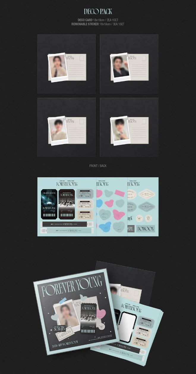 DAY6 - 3RD WORLD TOUR : FOREVER YOUNG (BLU-RAY) + POB FANS SHOP PHOTOCARD SET - Image 4