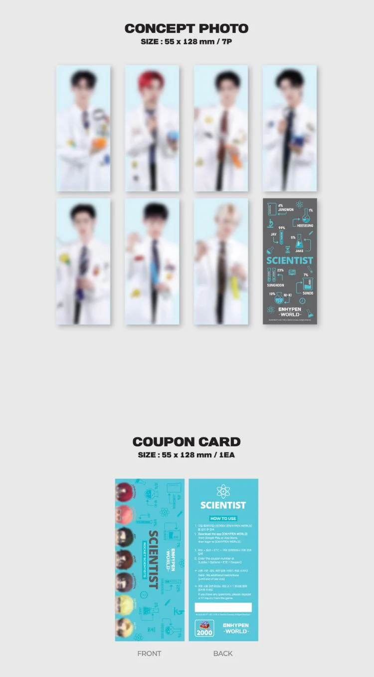 ENHYPEN - WORLD COUPON CARD COLLECTION (SCIENTIST VER.) - Image 4