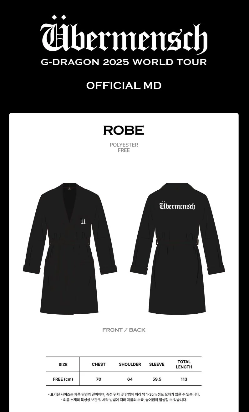 G-DRAGON - CLOTHES (2025 WORLD TOUR 'ÜBERMENSCH' OFFICIAL MD) - Image 22