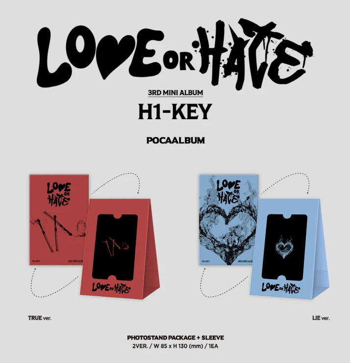H1-KEY - LOVE OR HATE (3RD MINI ALBUM) POCA ALBUM - Image 2