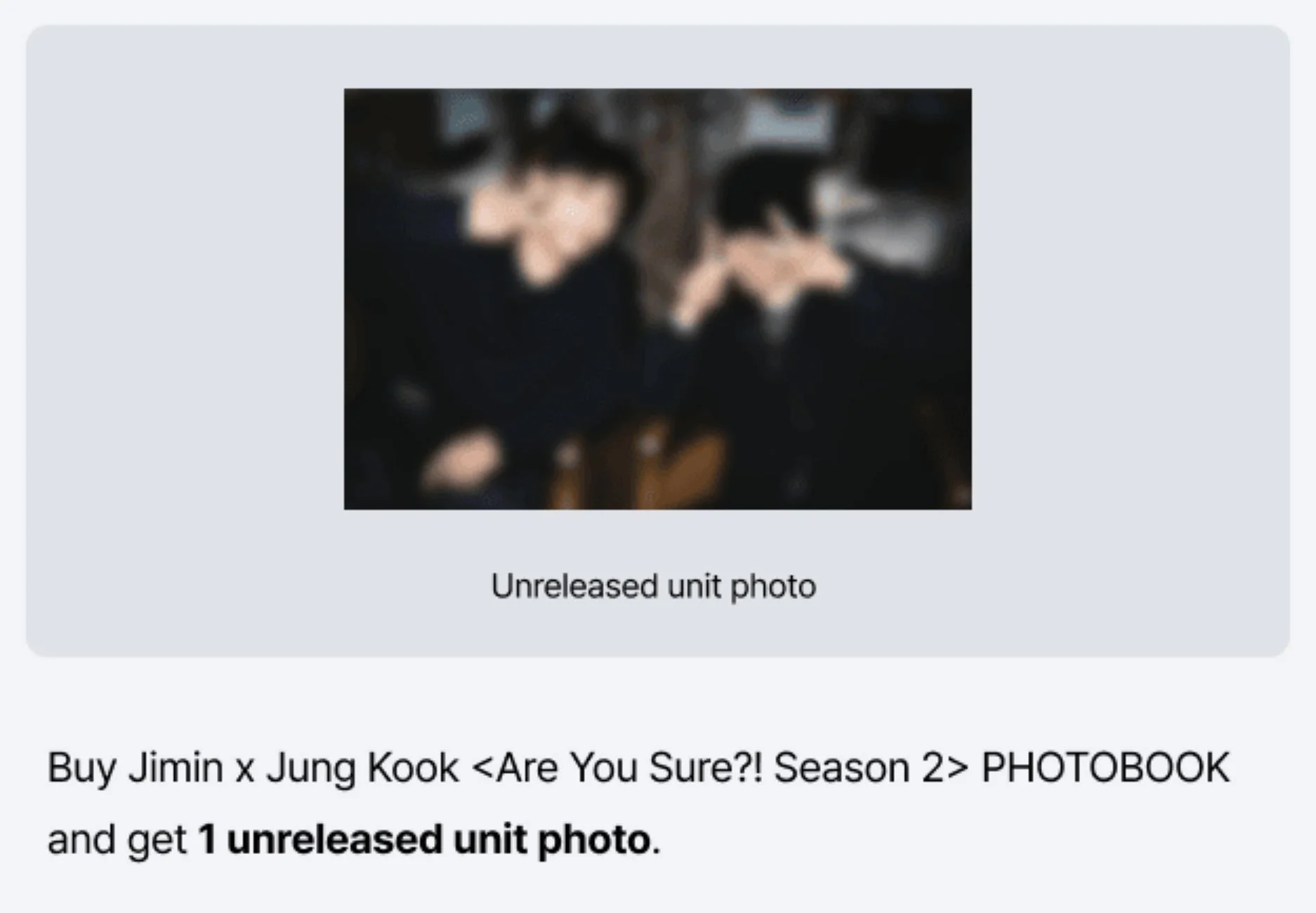 JIMIN X JUNGKOOK (BTS) - ARE YOU SURE?! SEASON2 (PHOTOBOOK) + Weverse Gift - Image 2
