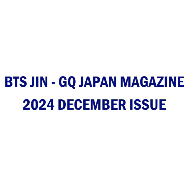 JIN (BTS) - GQ JAPAN (2024 DECEMBER ISSUE)