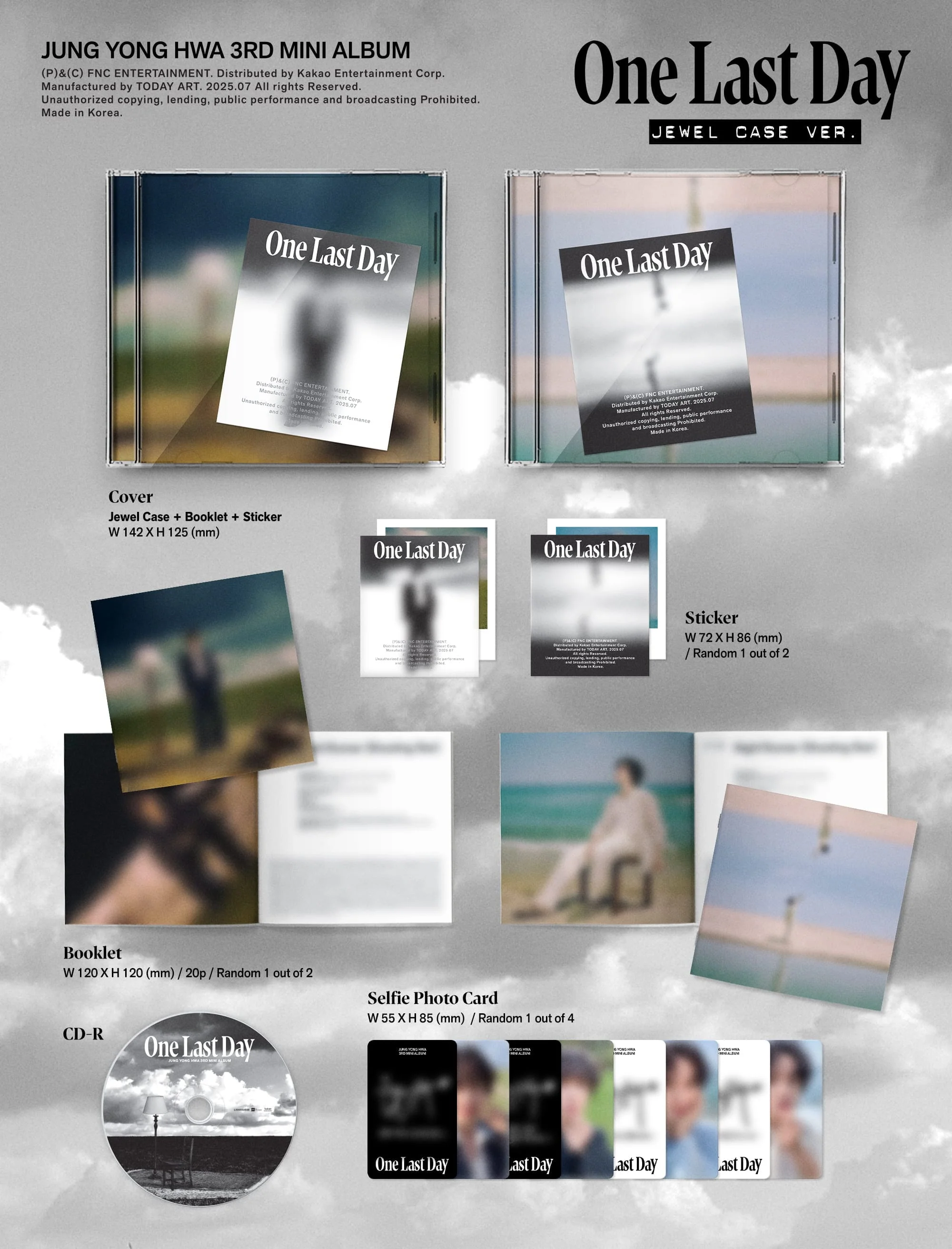 JUNG YONG HWA (CNBLUE) - ONE LAST DAY (JEWEL CASE VER.) - Image 2