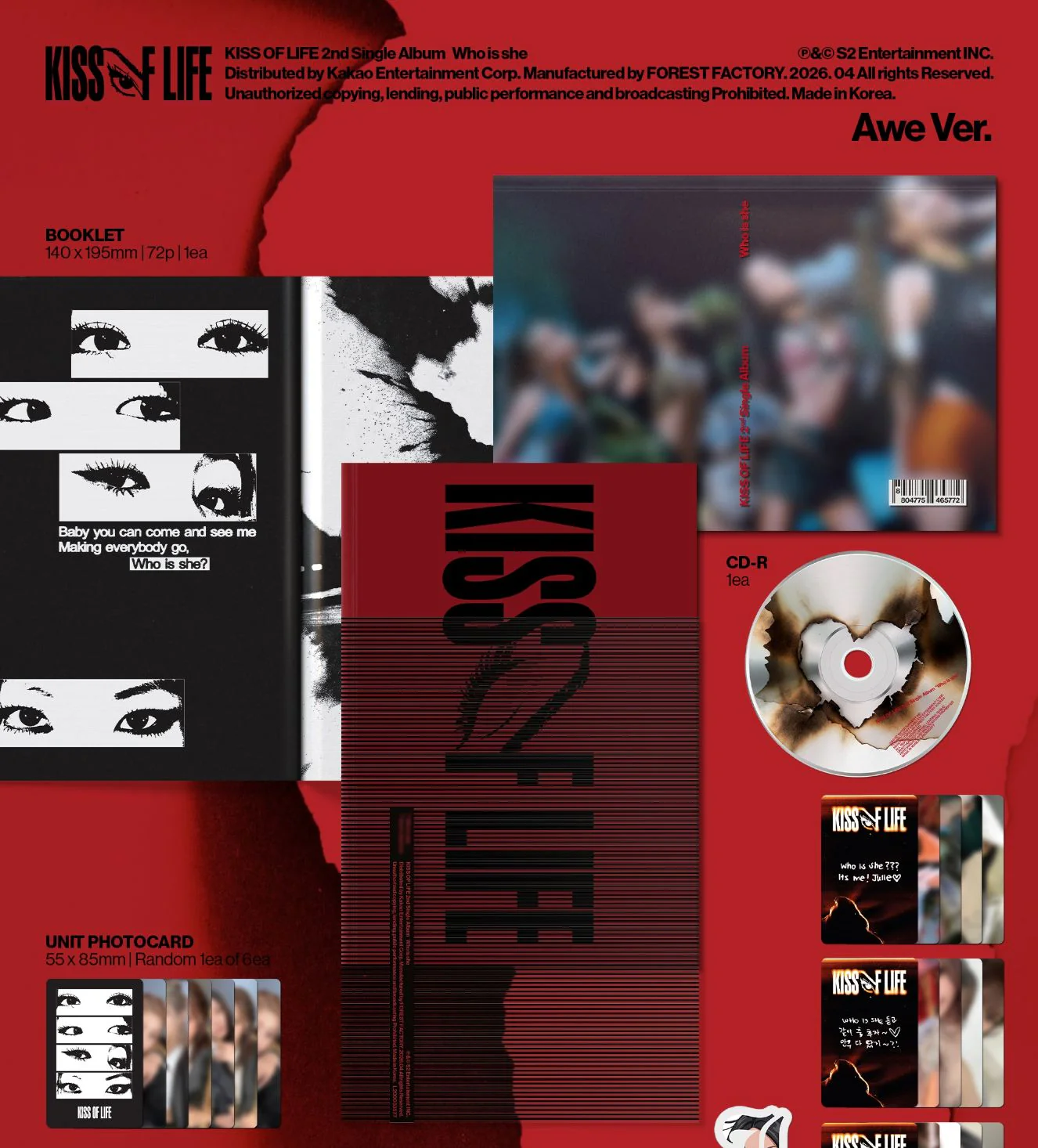 KISS OF LIFE - WHO IS SHE (AWE VER.) + Apple Music Photocard - Image 3
