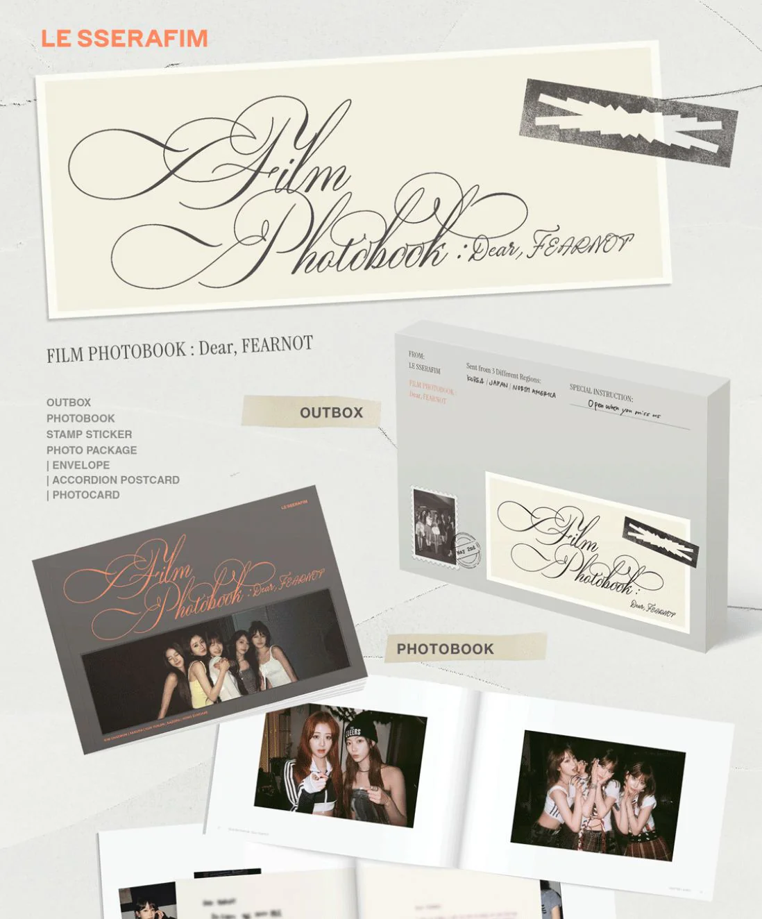 LE SSERAFIM - FILM PHOTOBOOK : DEAR, FEARNOT + Weverse Gift - Image 3