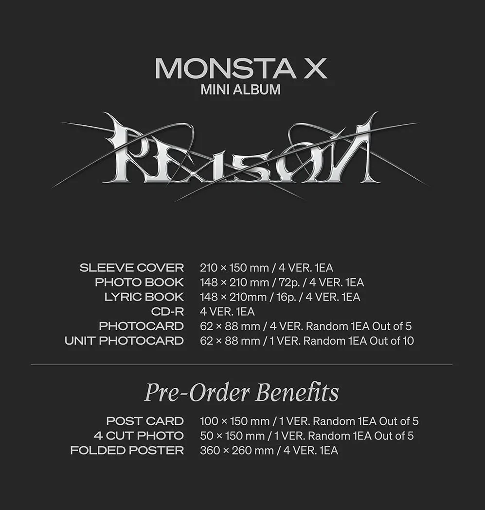 MONSTA X - REASON (12TH MINI ALBUM) - Image 2
