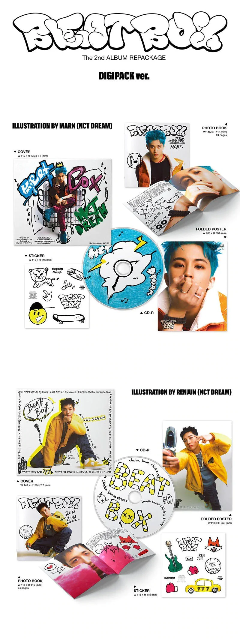 NCT DREAM Album Vol. 2 (Repackage) - Beatbox (Digipack Ver.) - Image 2