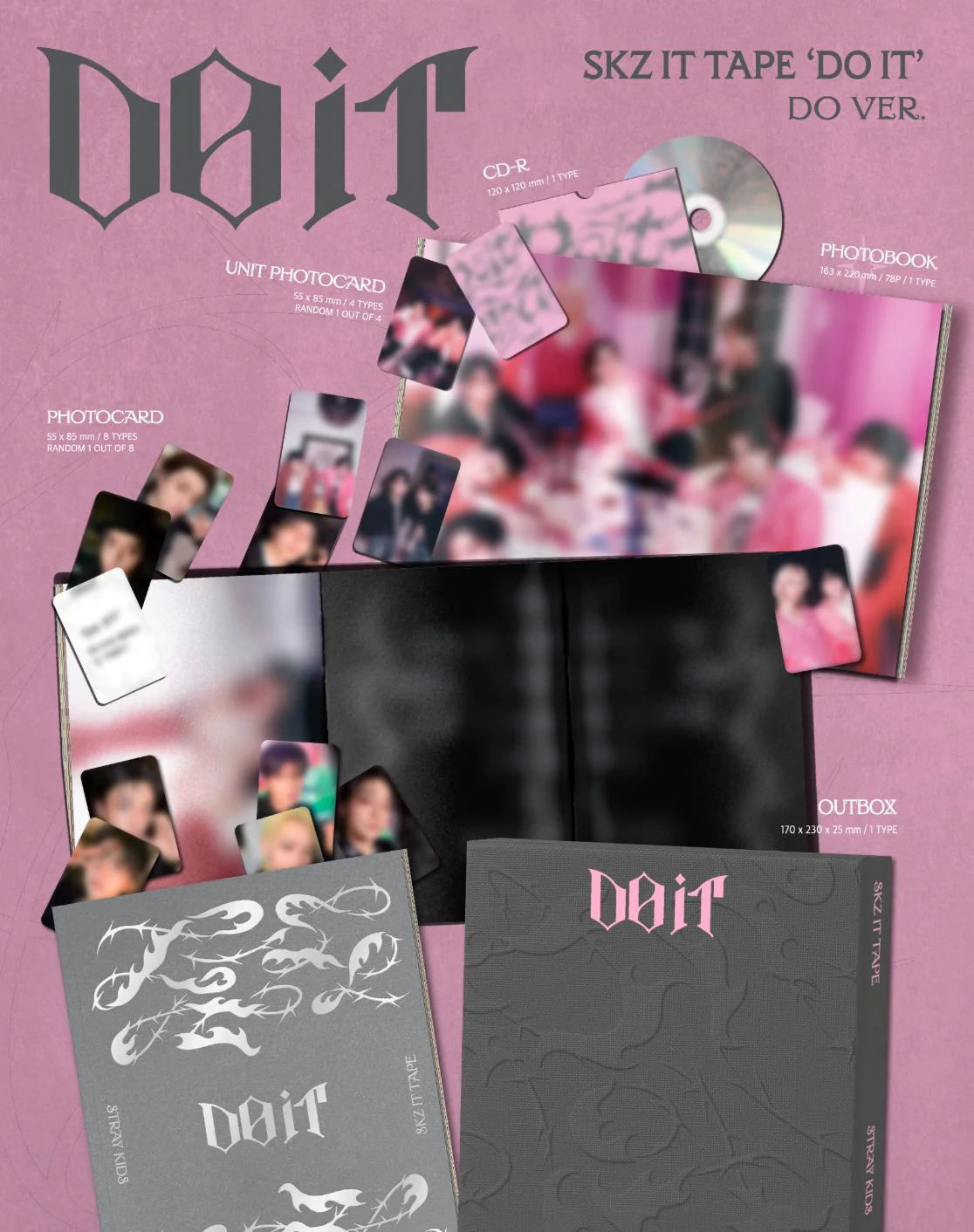 STRAY KIDS - DO IT (DO VER.) (LIMITED) + Dear My Muse Photocard - Image 3