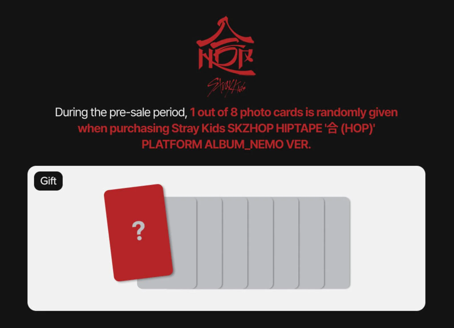 STRAY KIDS - SKZHOP HIPTAPE ‘合 (HOP)’ (NEMO VER.) + JYP SHOP Photocard - Image 2