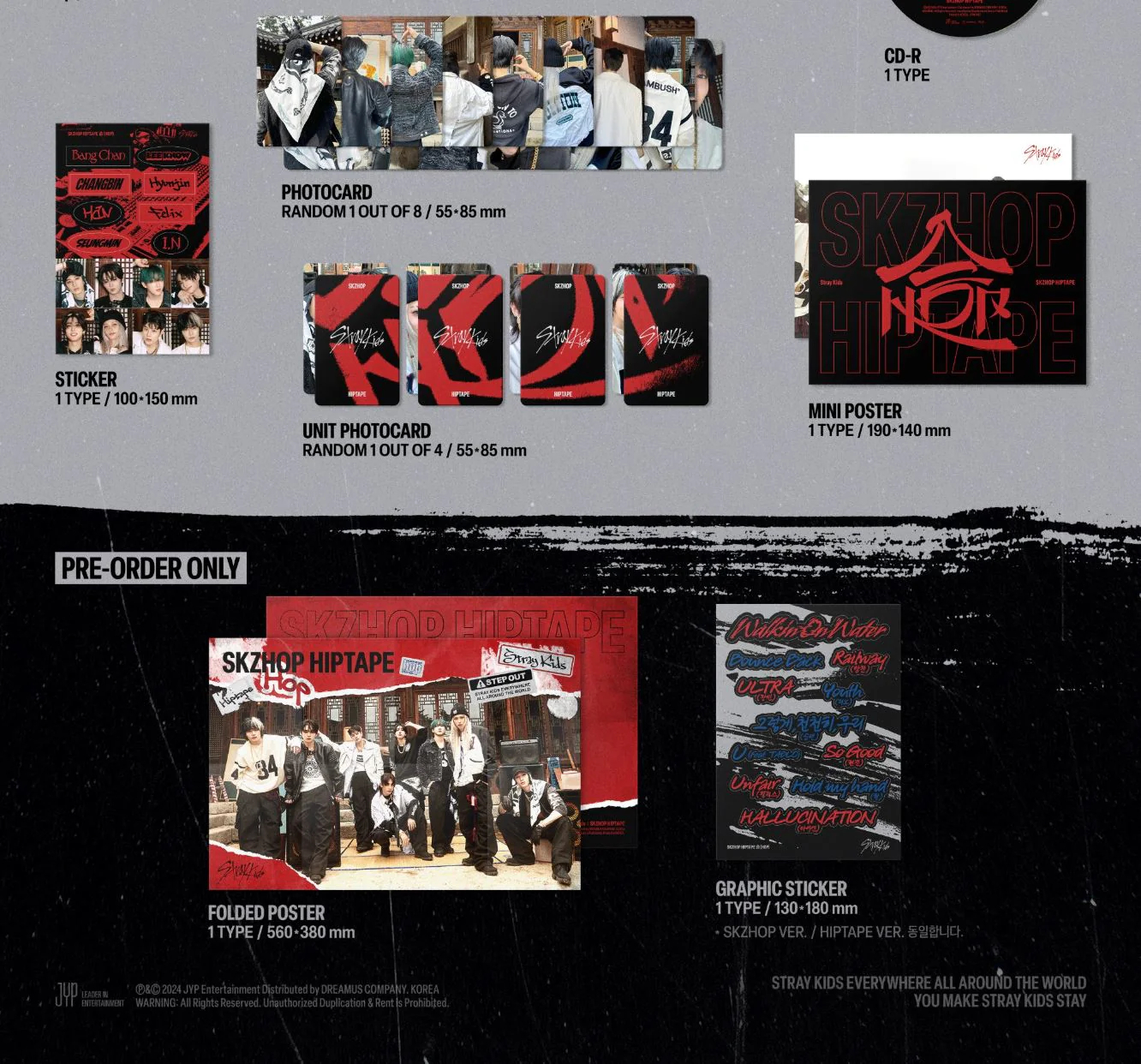 STRAY KIDS - SKZHOP HIPTAPE ‘合 (HOP)’ (SKZHOP VER.) + Musicplant Photocard - Image 4