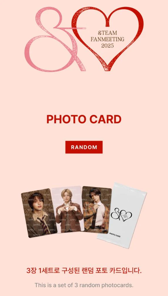 &TEAM - PHOTO CARD (&TEAM FANMEETING 2025) - Image 3