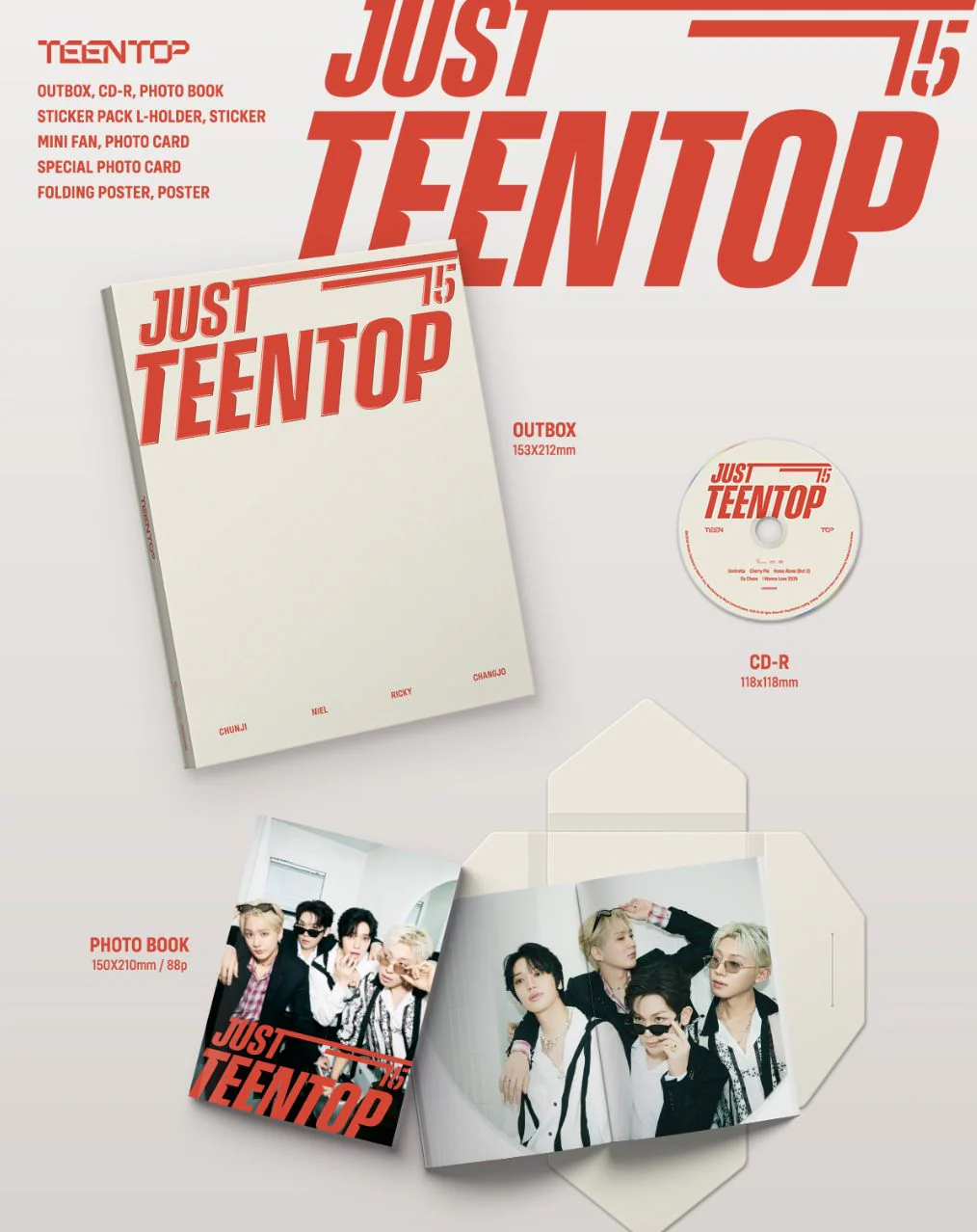 TEEN TOP - JUST 15, JUST TEEN TOP (CD VER.) - Image 2