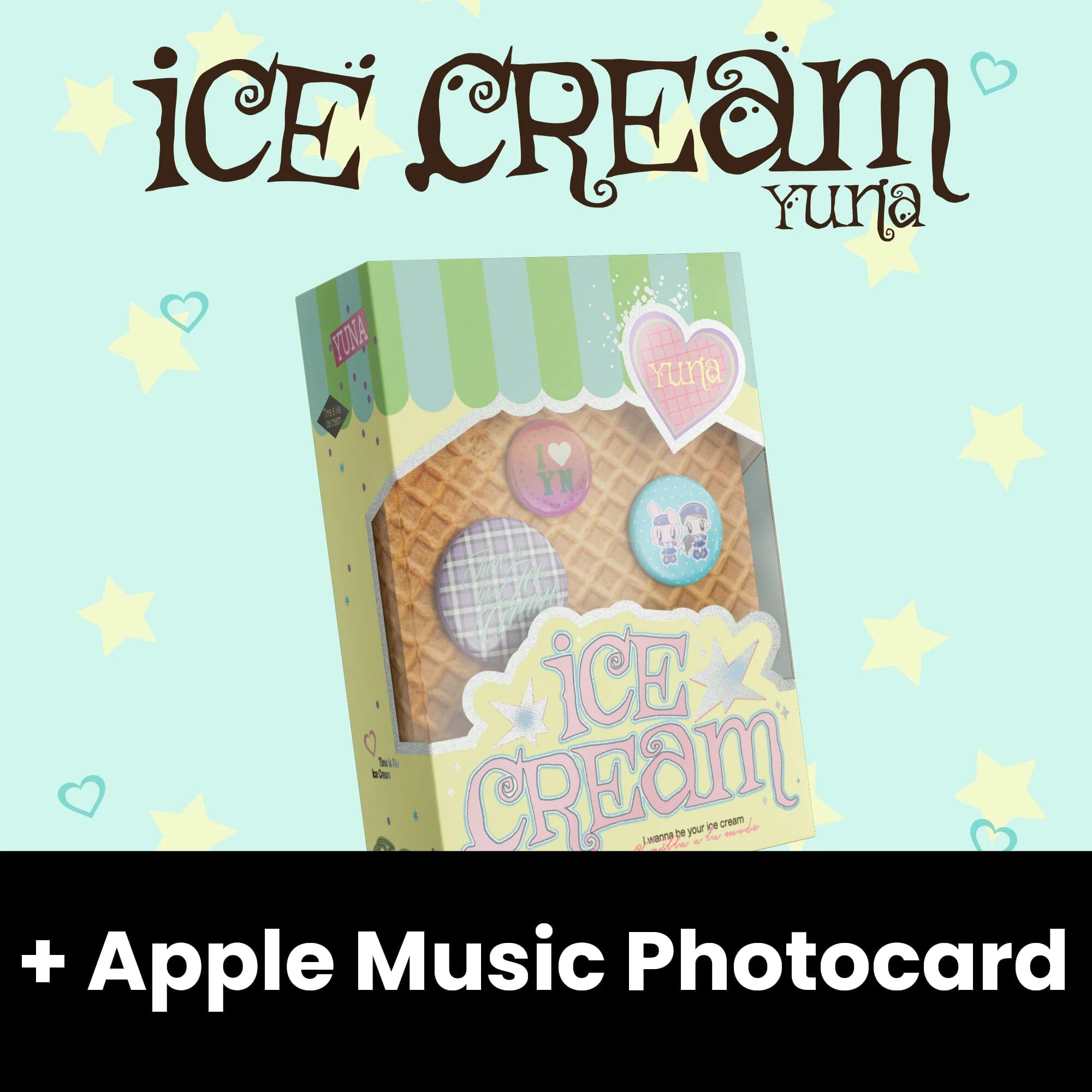 YUNA (ITZY) - ICE CREAM (MINI BAG VER.) + Apple Music Photocard